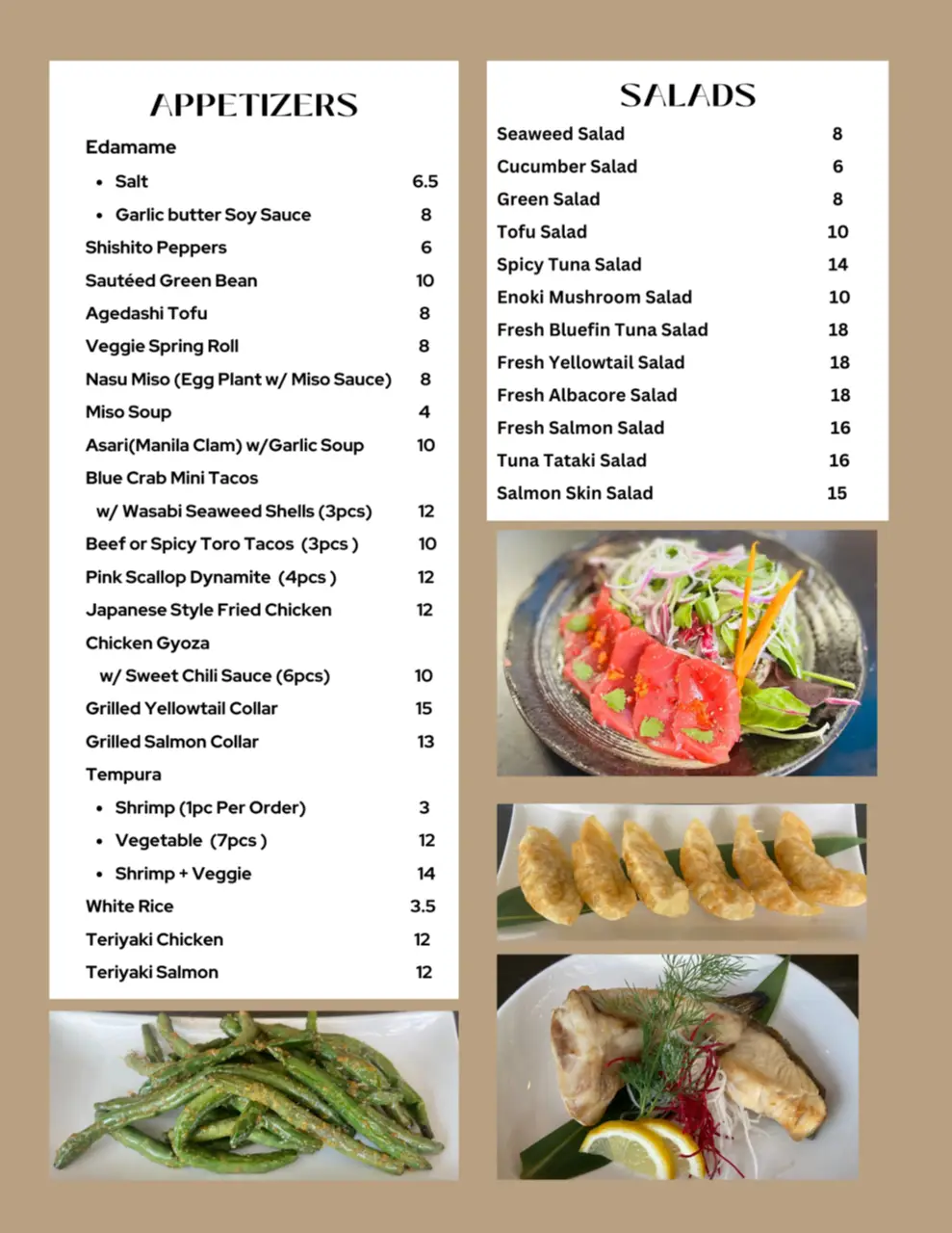 Appetizers,Salads